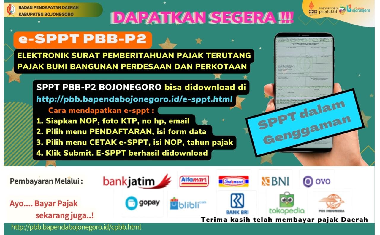 Dapatkan Segera E-SPPT PBB-P2!