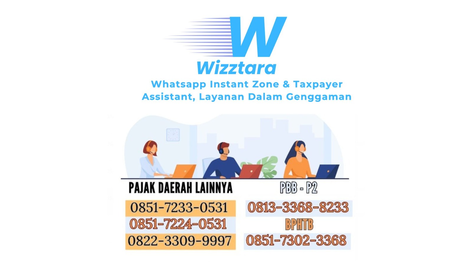 WIZZTARA whatsapp interaktif layanan pajak daerah.